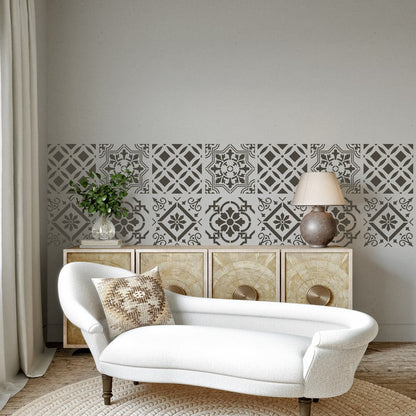 Caruna Allover Tile Stencil