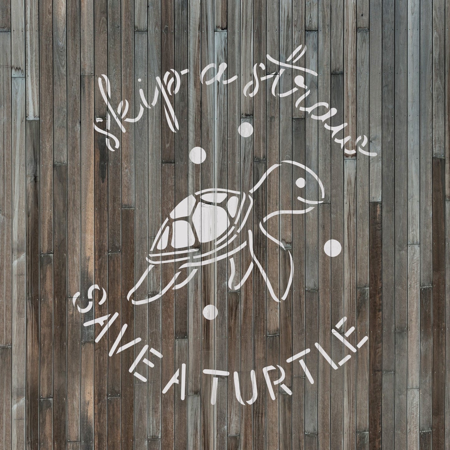 Save Sea Turtles Stencil