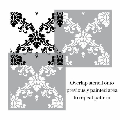 Belle Floral Damask Stencil