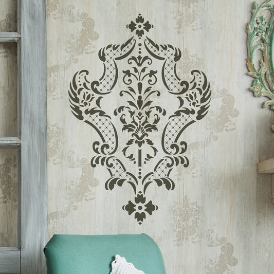 Sainte-Rosa Damask Stencil