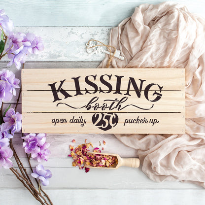 Kissing Booth Sign Stencil