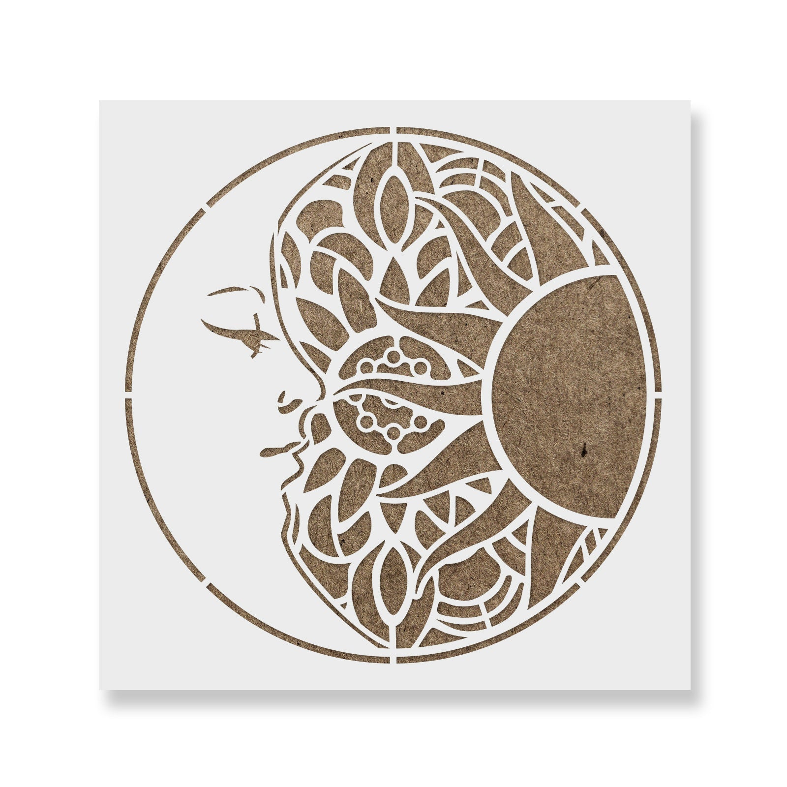 Mandala Sun and Moon Stencil