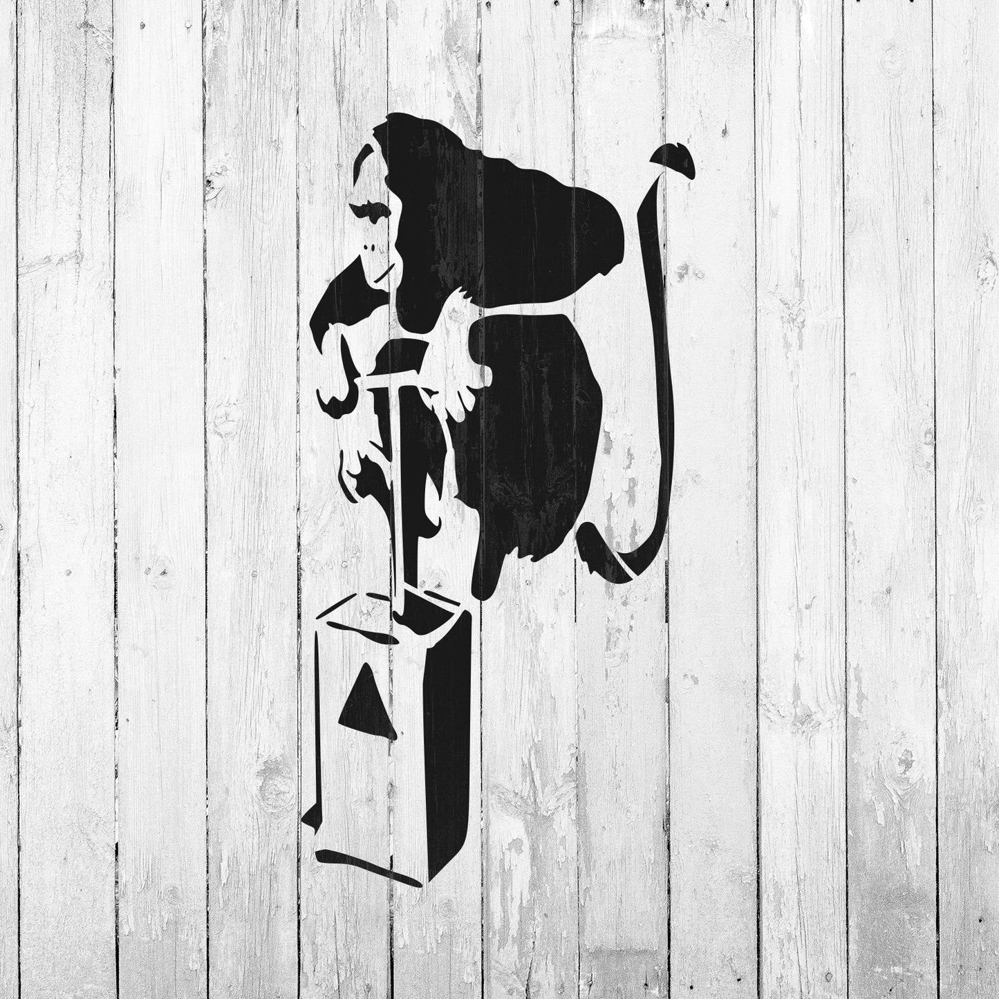 Monkey Bomb Banksy Stencil