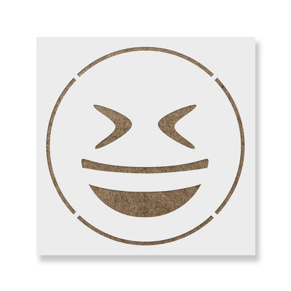 Emoji Grinning Squinting Stencil