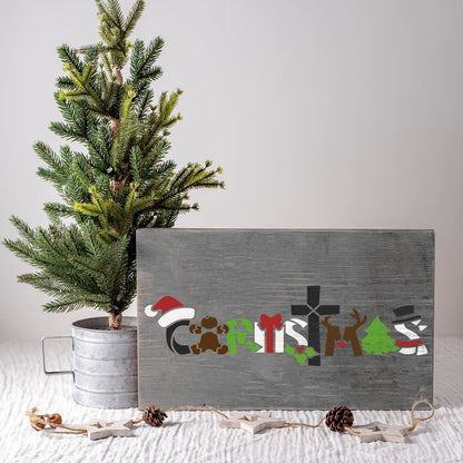 Christmas Letters Stencil