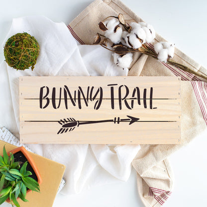 Easter Bunny Trail Arrow Stencil