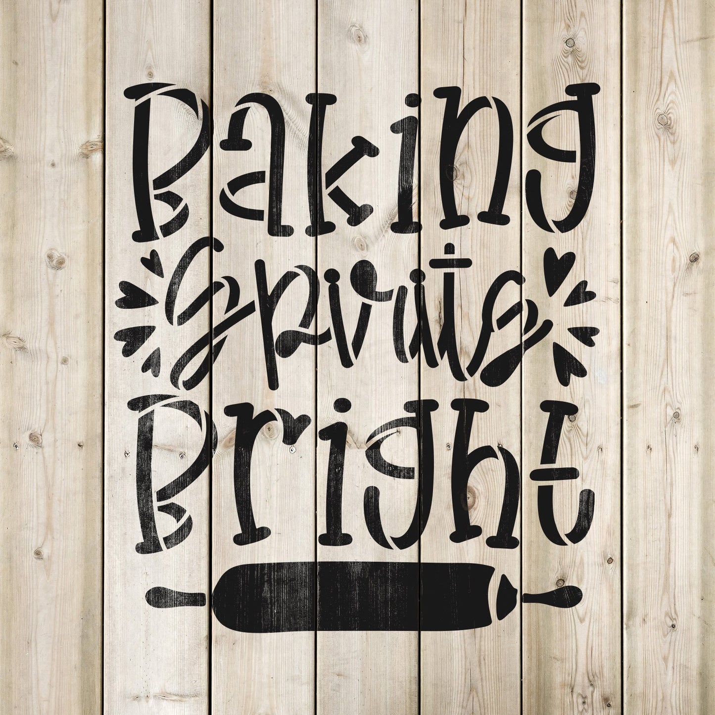 Baking Spirits Bright Stencil