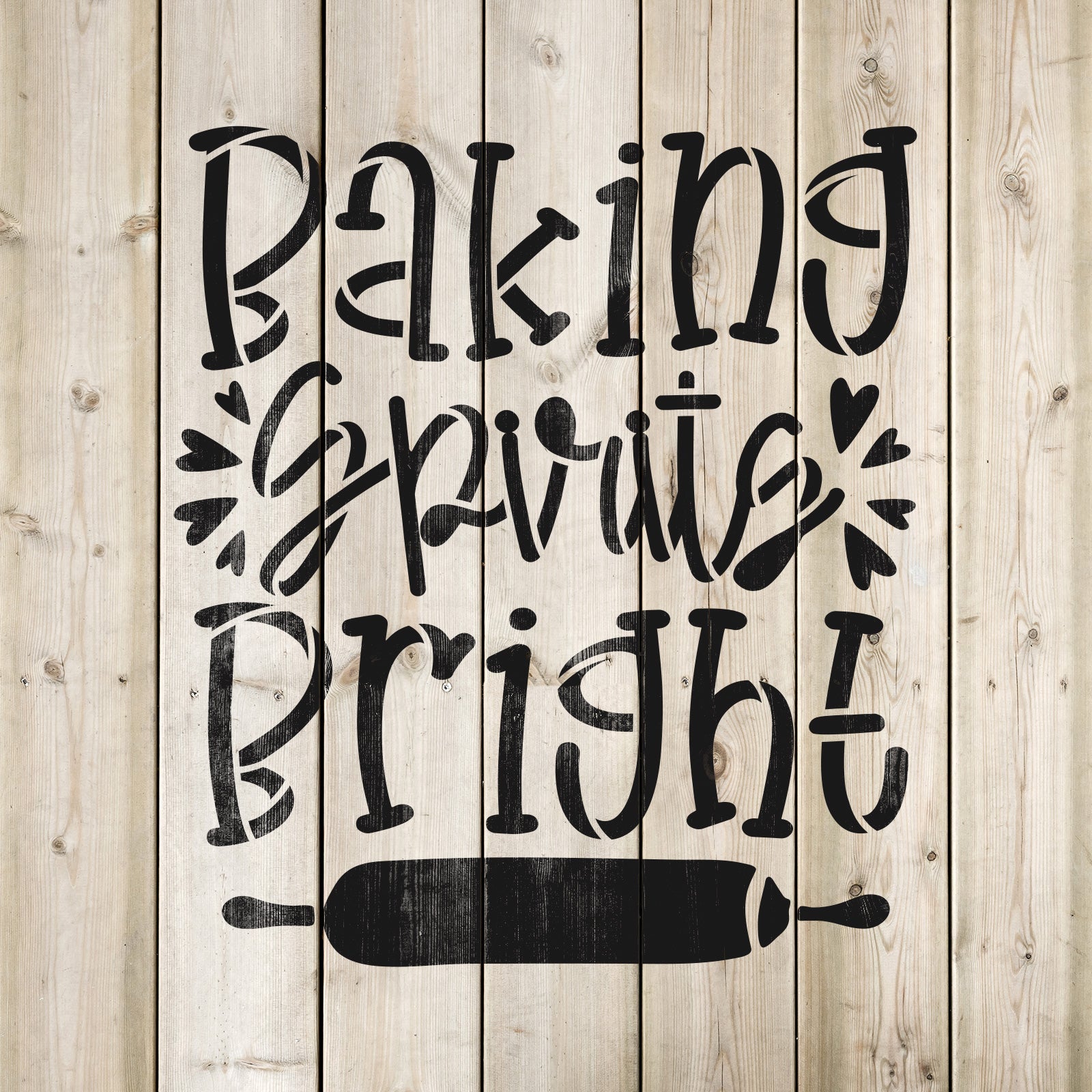 Baking Spirits Bright Stencil