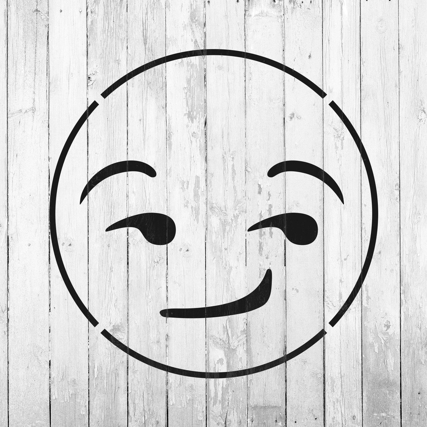 Emoji Smirk Stencil