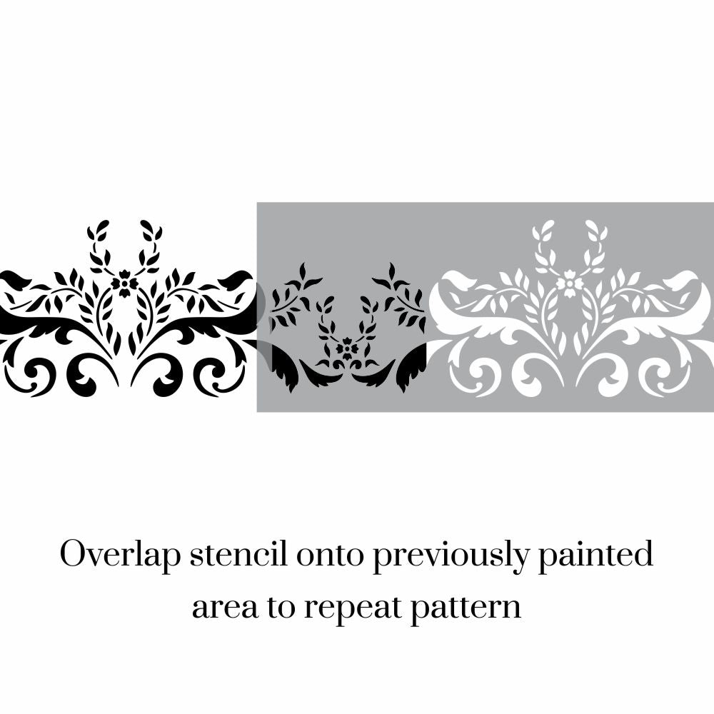 Ornate Floral Border Stencil