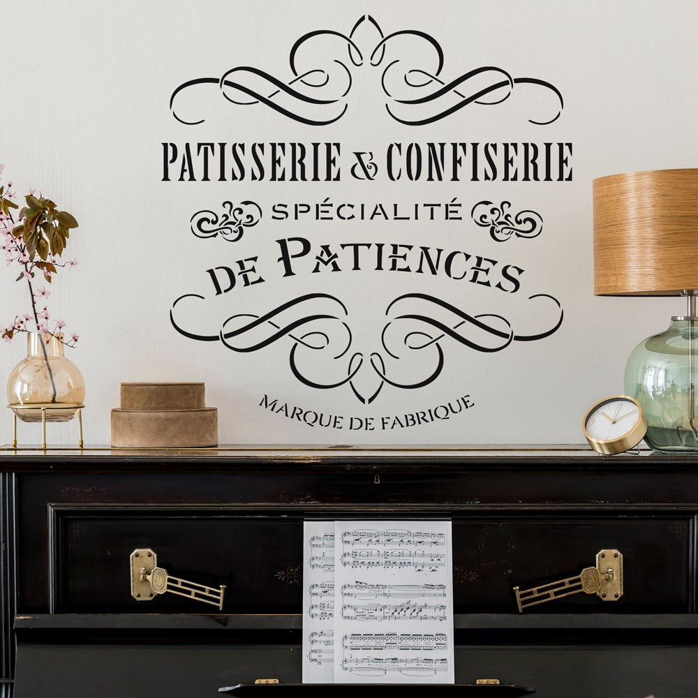 Patisserie Vintage Stencil