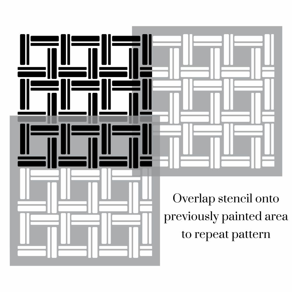 Wicker Allover Pattern Stencil