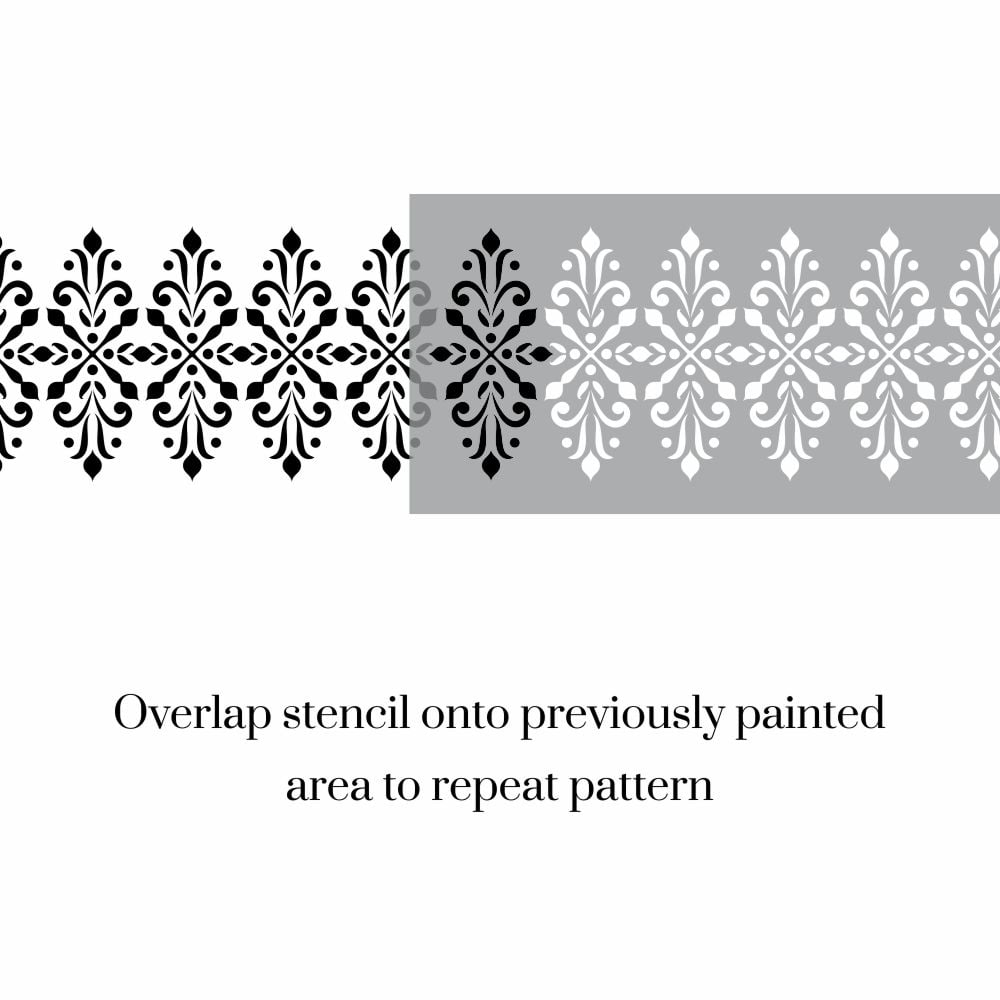 Isadora Damask Border Stencil