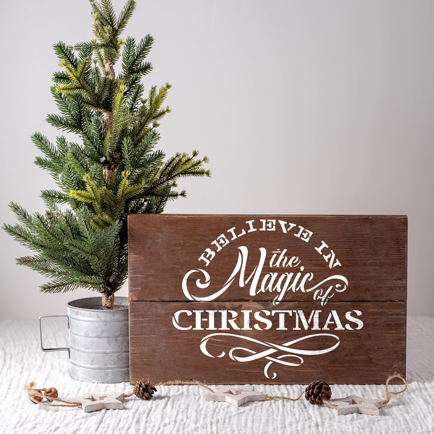 Believe In The Magic Of Christmas Stencil