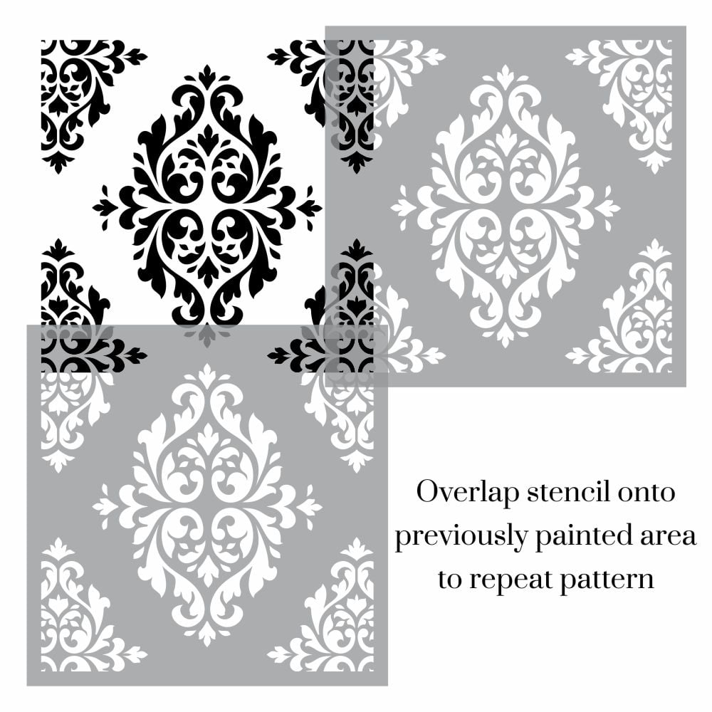 Polliene Damask Stencil