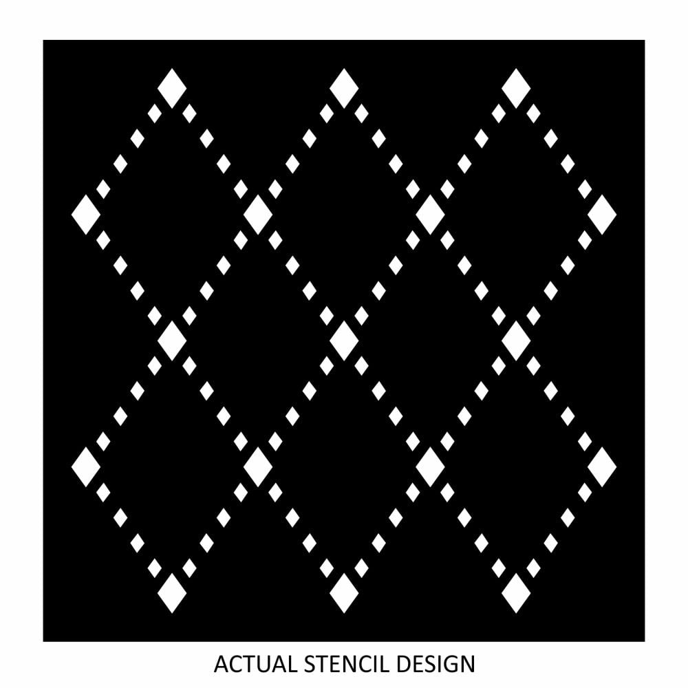 Tikka Diamond Trellis Stencil