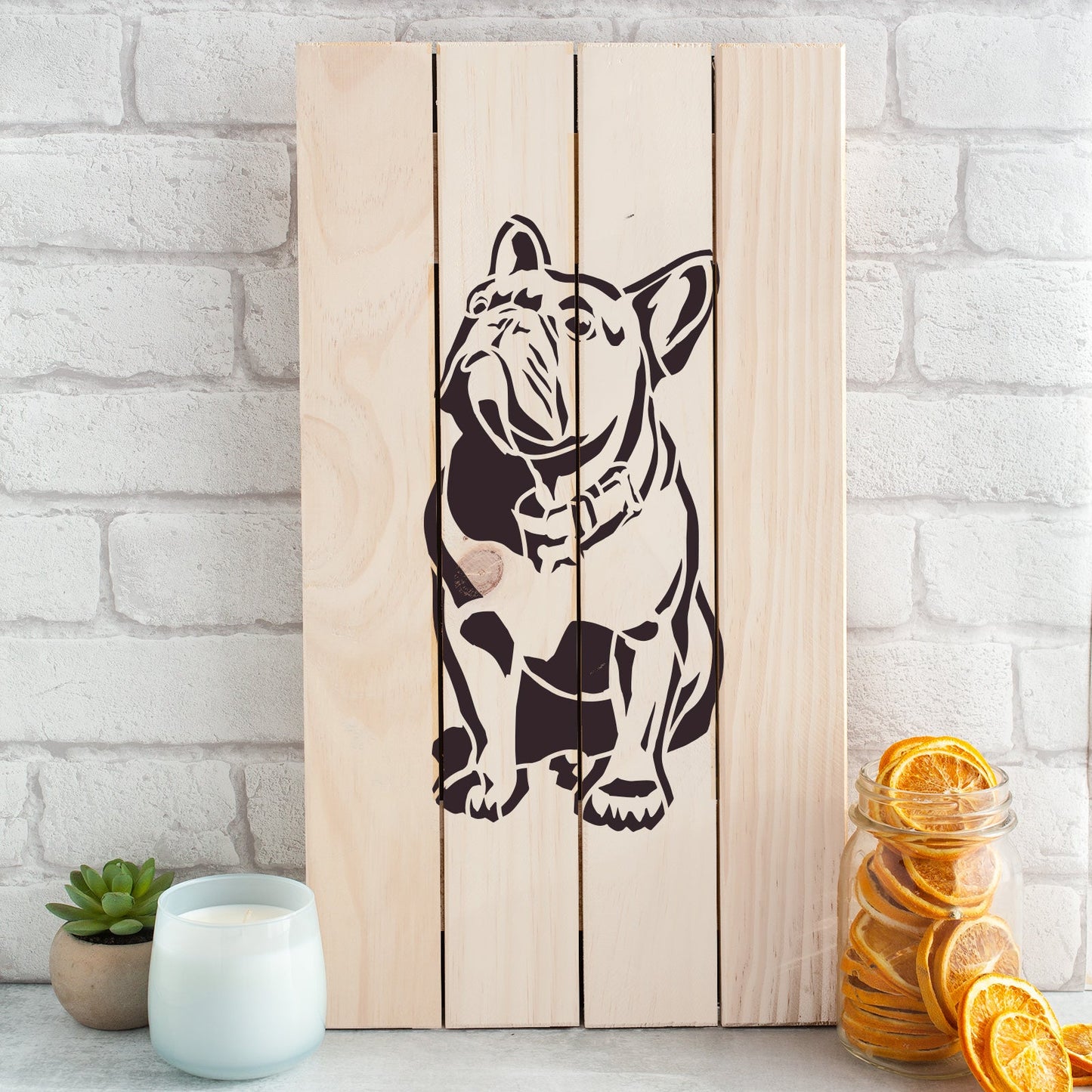 Sassy French Bulldog Stencil