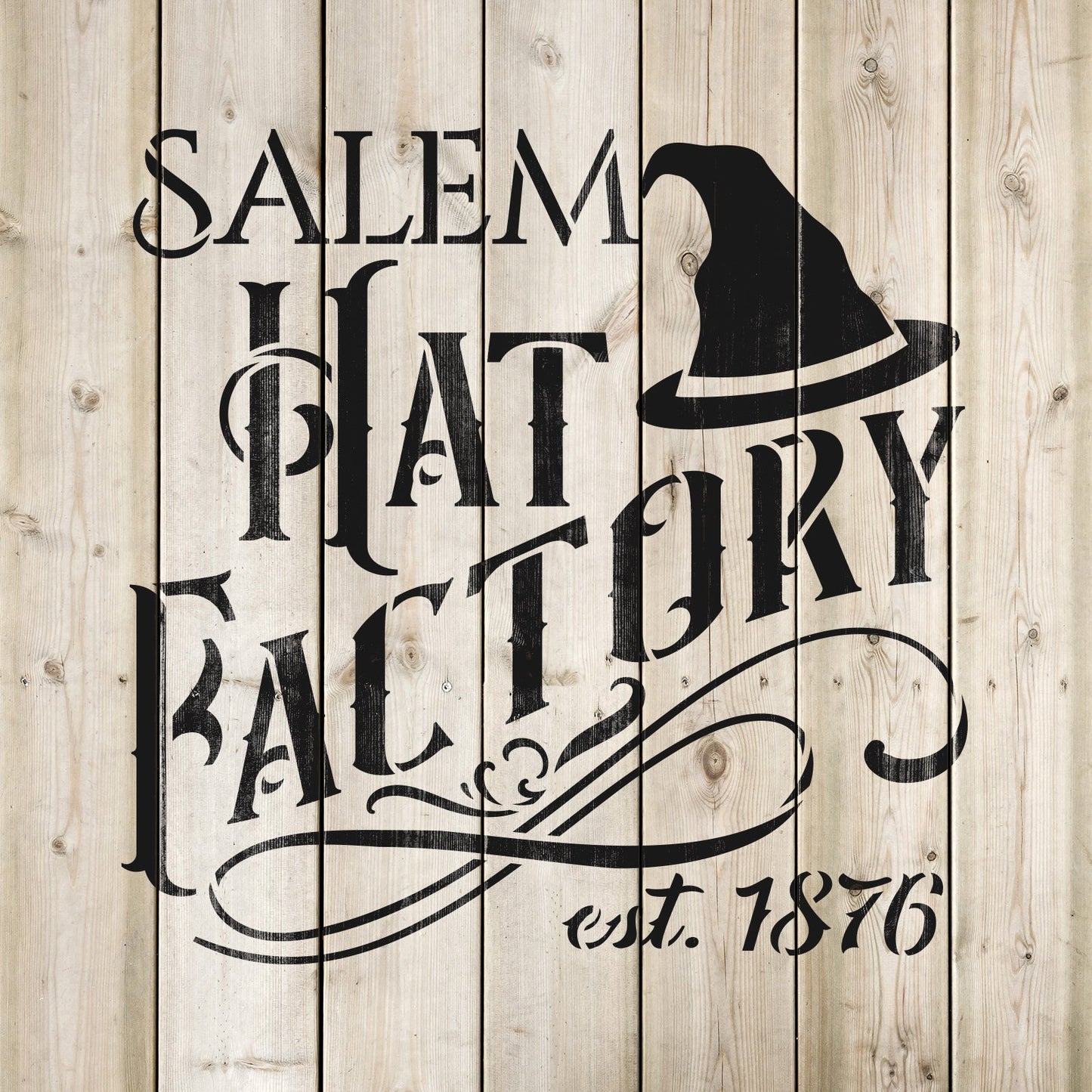 Salem Hat Factory Stencil