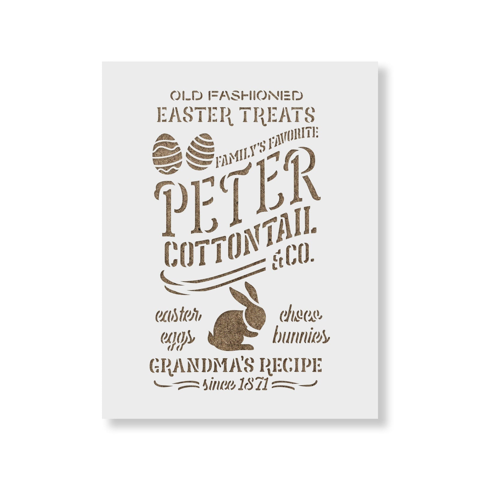 Peter Cottontail And Co Sign Stencil