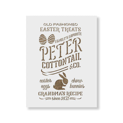 Peter Cottontail And Co Sign Stencil