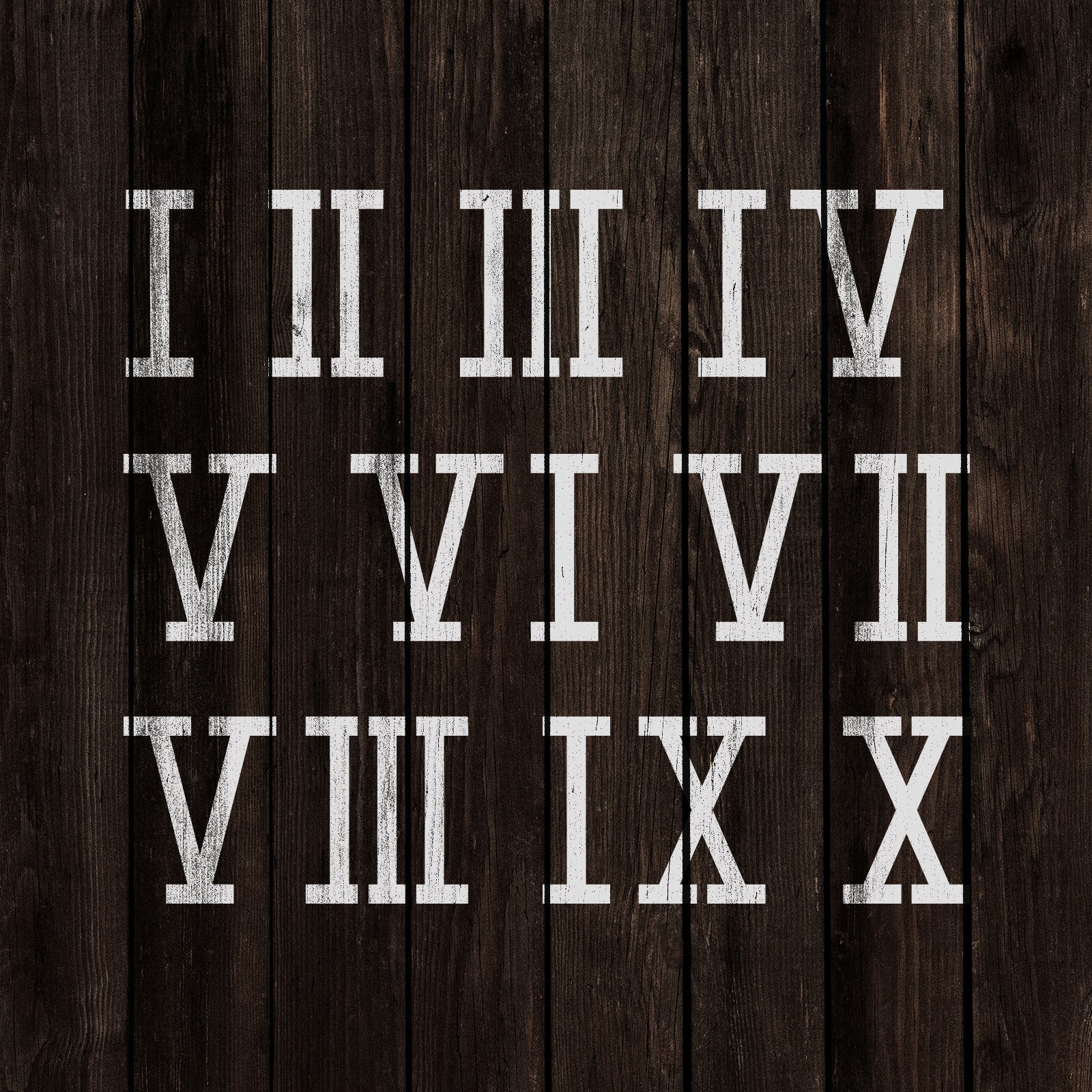 Roman Numerals Stencil