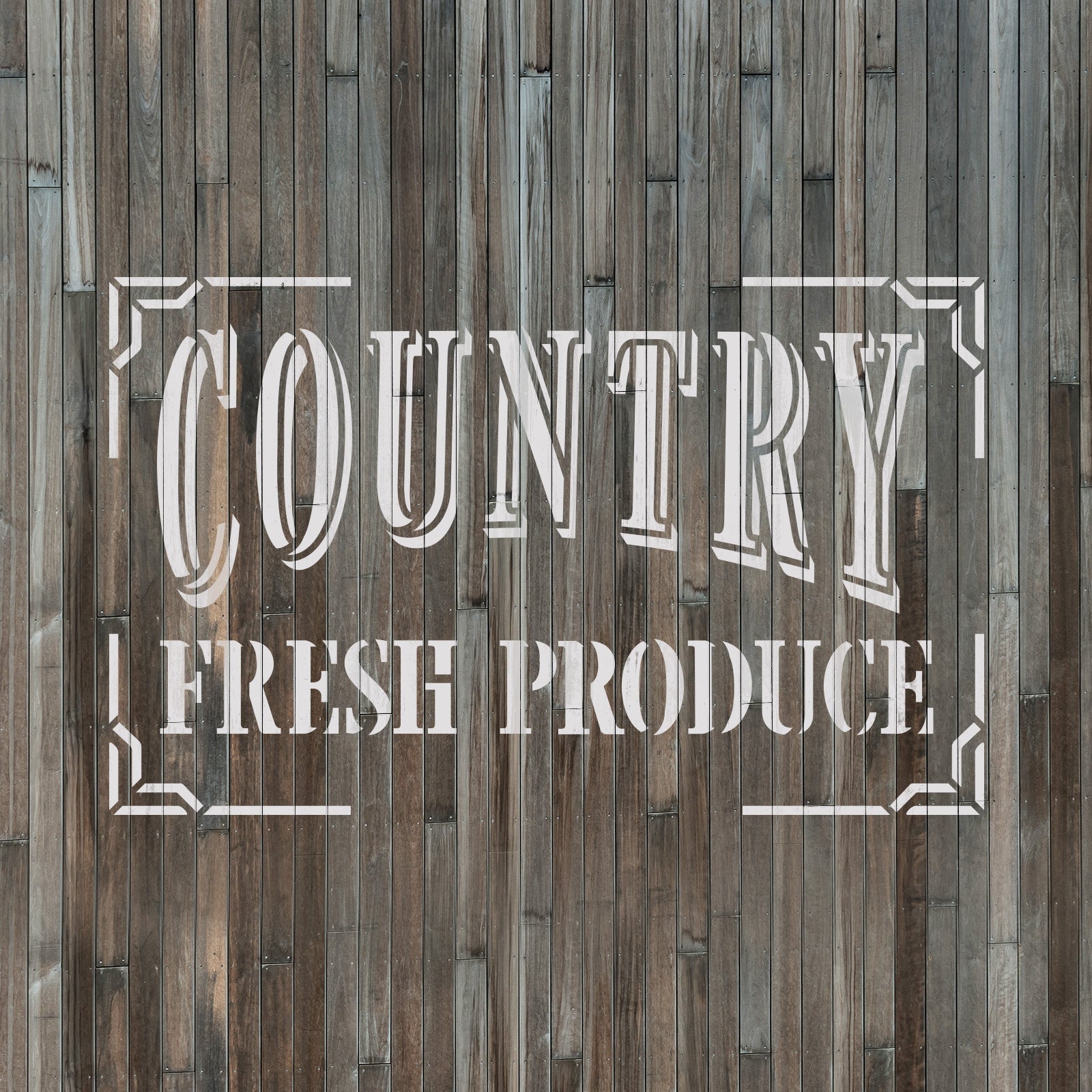 Country Fresh Produce Stencil