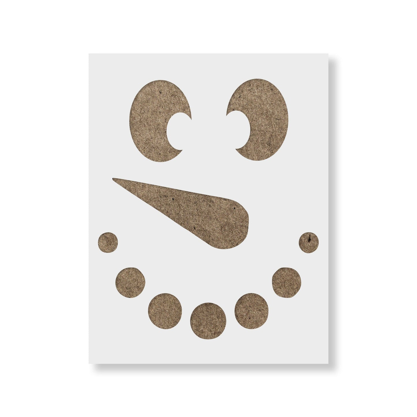 Snowman Smile Face Stencil