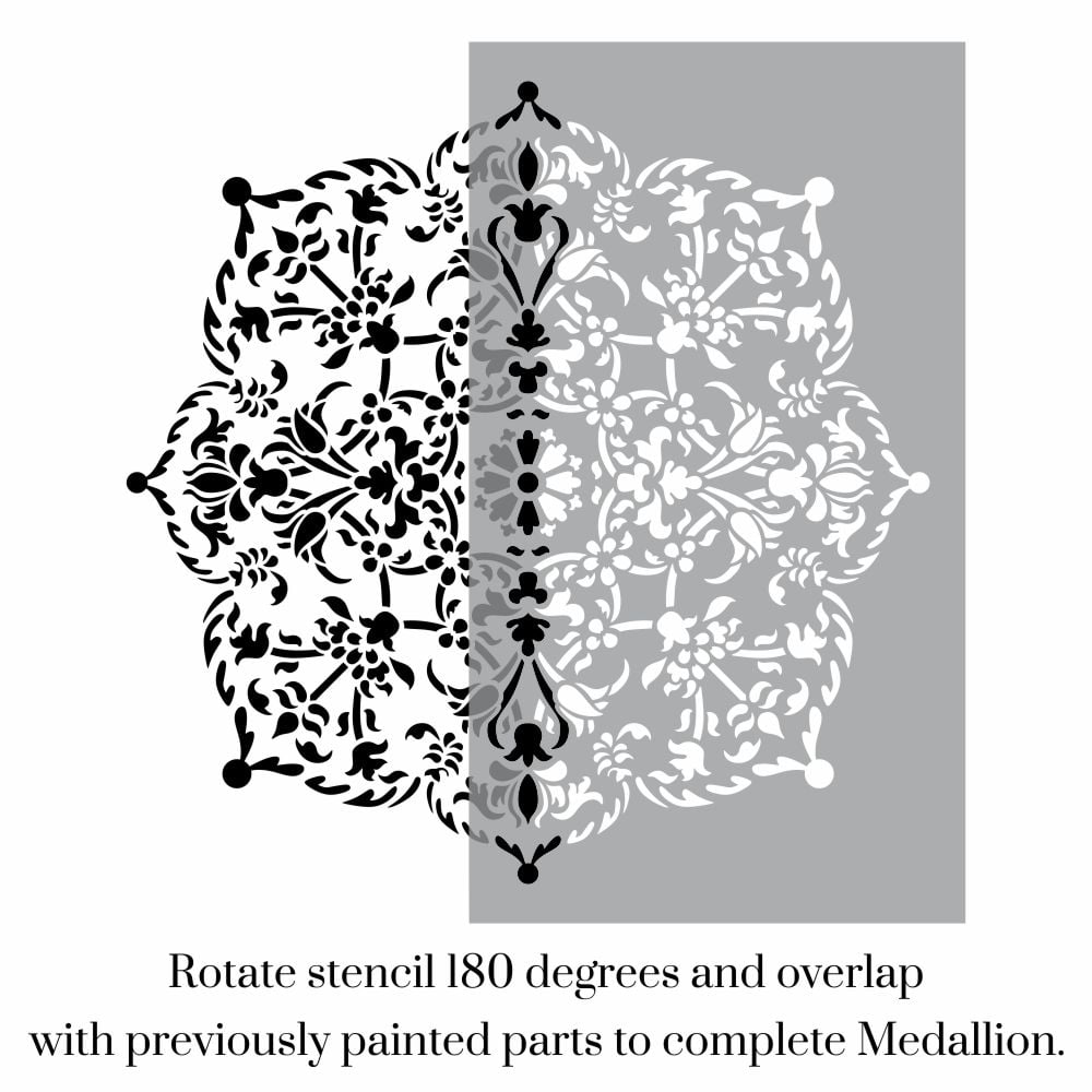 Marie Floral Medallion Stencil