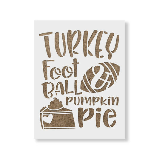 Turkey Football Pie Stencil