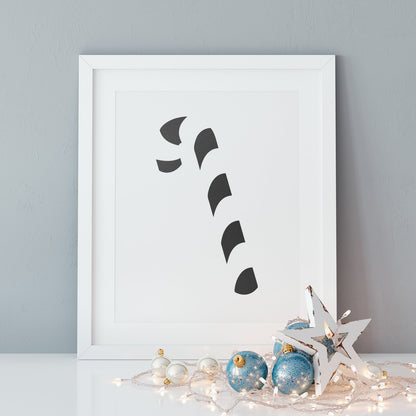 Candy Cane Stencil