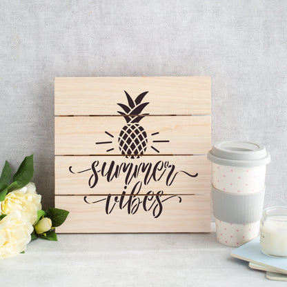 Summer Vibes Pineapple Stencil