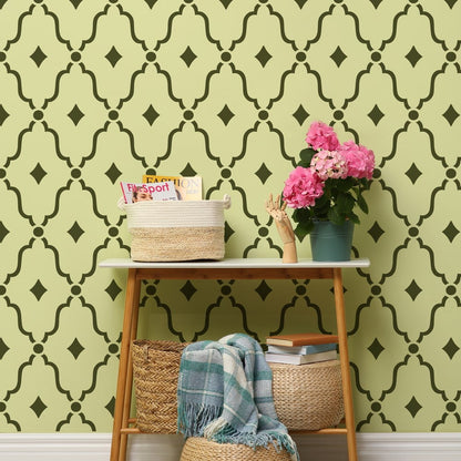 Casablanca Diamond Trellis Stencil