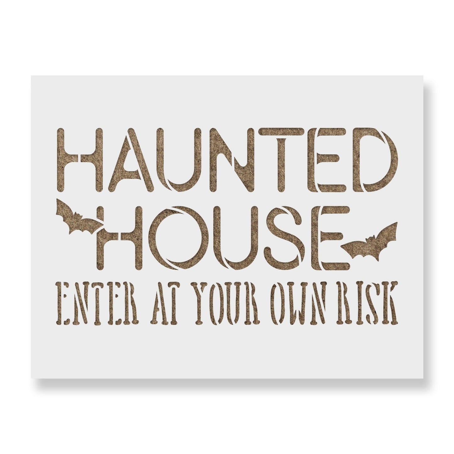 Haunted House Bats Stencil