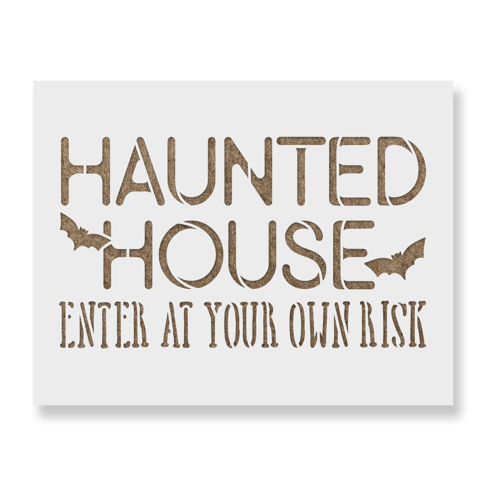 Haunted House Bats Stencil