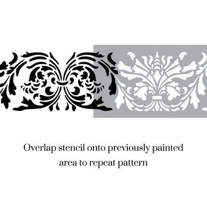 Parma Damask Border Stencil