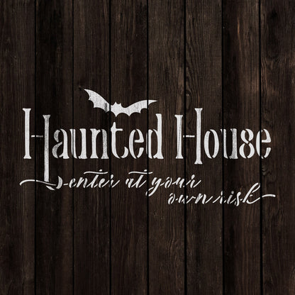 Haunted House Sign Stencil