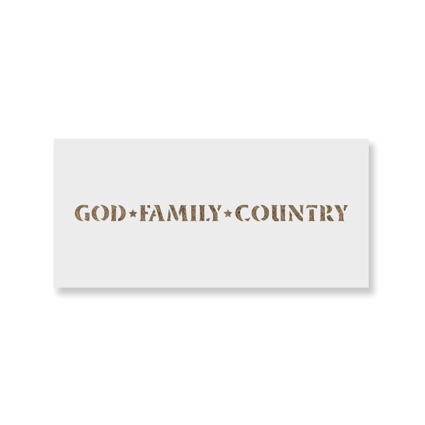 God Family Country Stencil