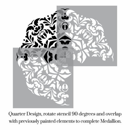 Avignon Leafy Medallion Stencil