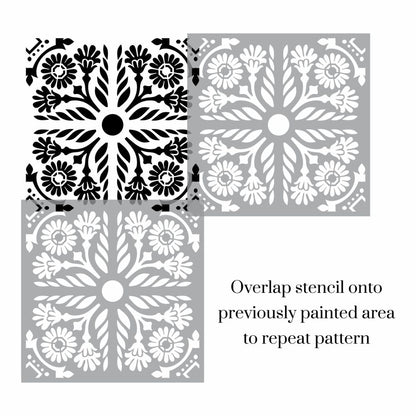 Serpa Floral Allover Stencil