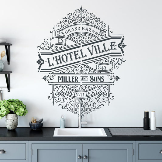 Hotel Ville Vintage Stencil