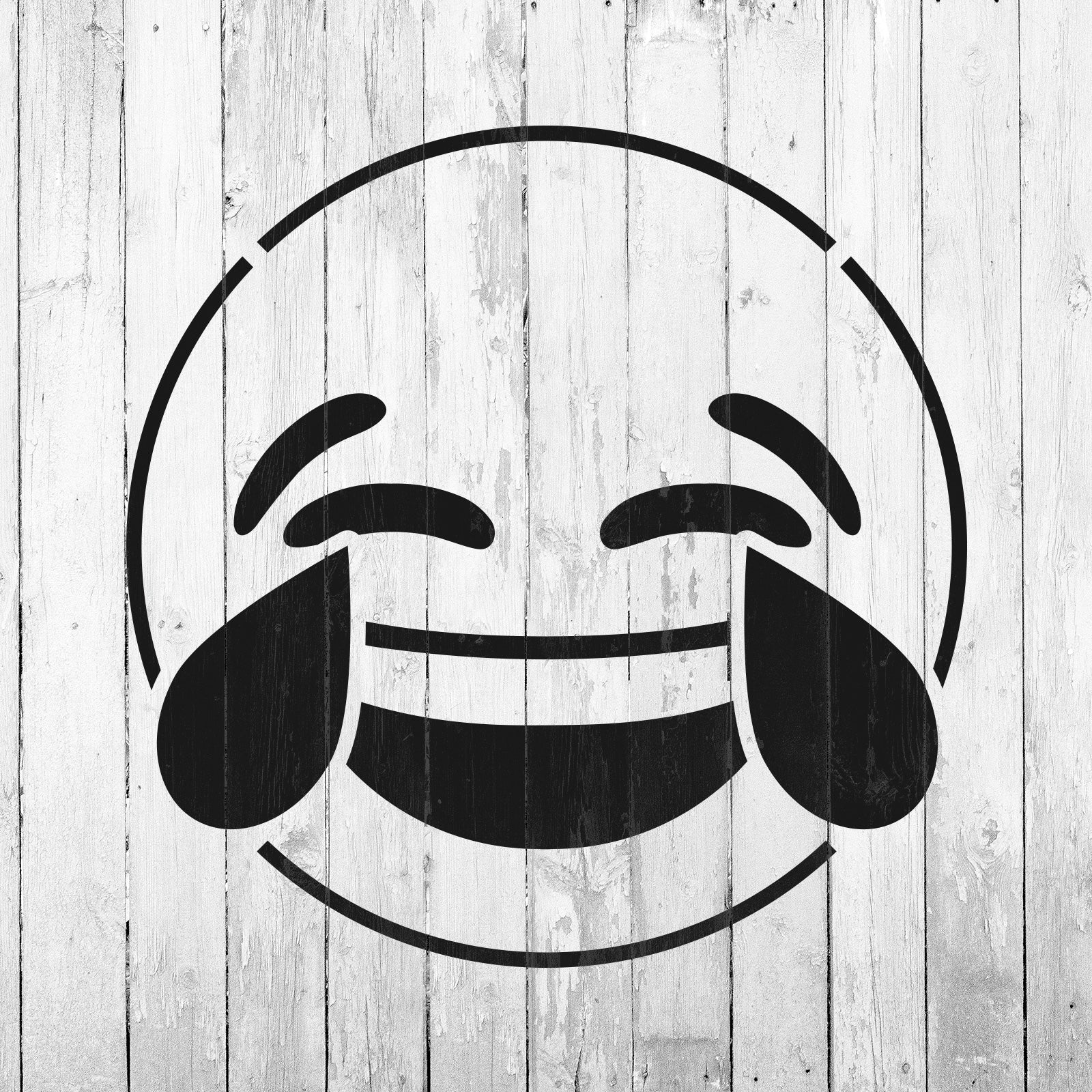 Emoji Cry Laughing Stencil