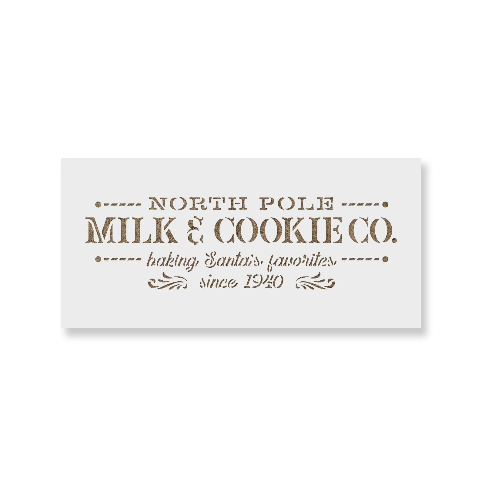 North Pole Milk Cookie Stencil