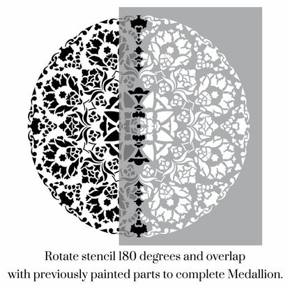 Maya Floral Medallion Stencil