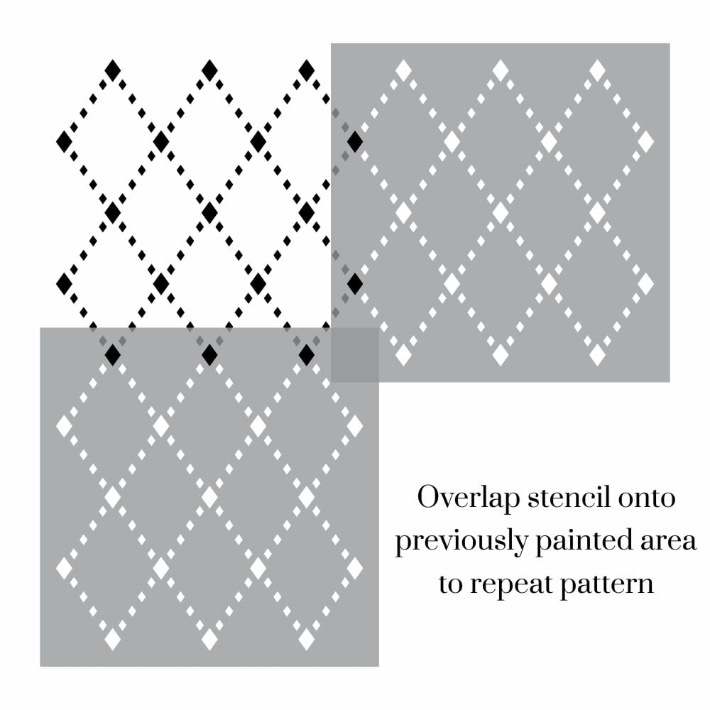 Tikka Diamond Trellis Stencil