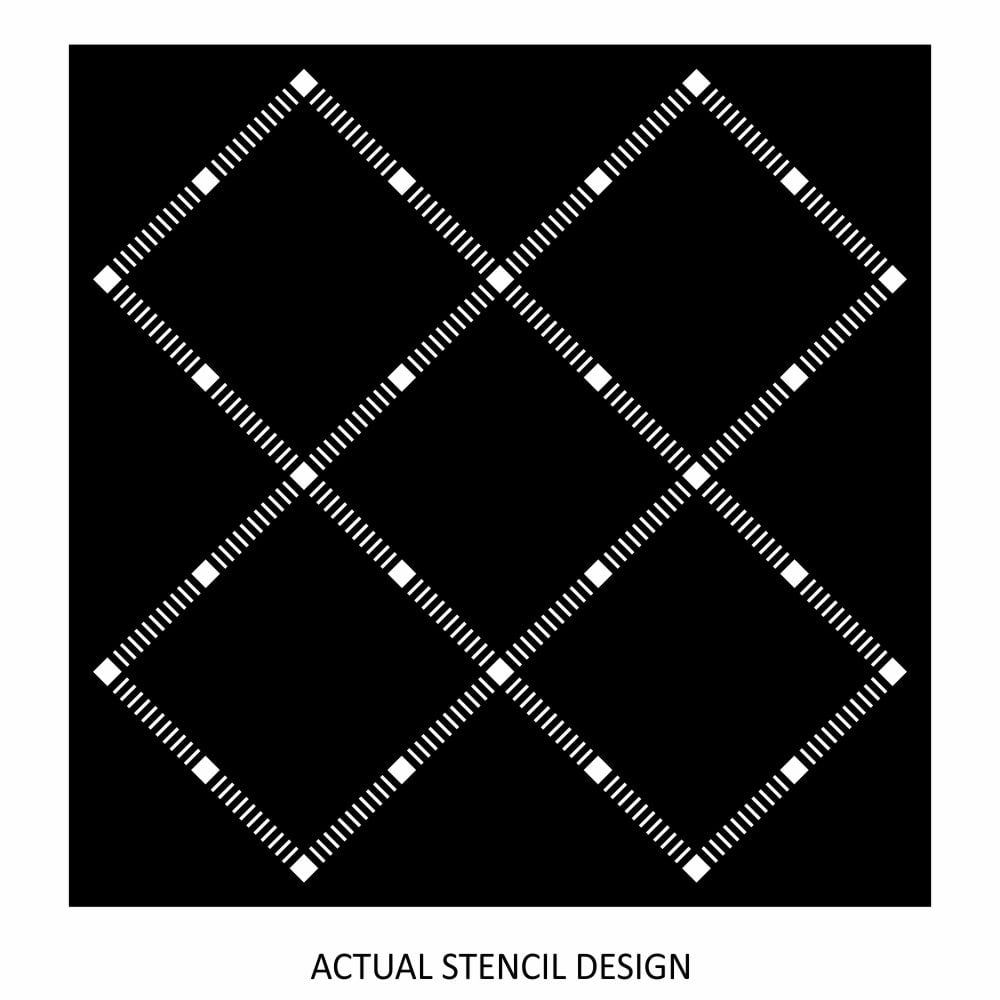 Modern Diamond Trellis Stencil