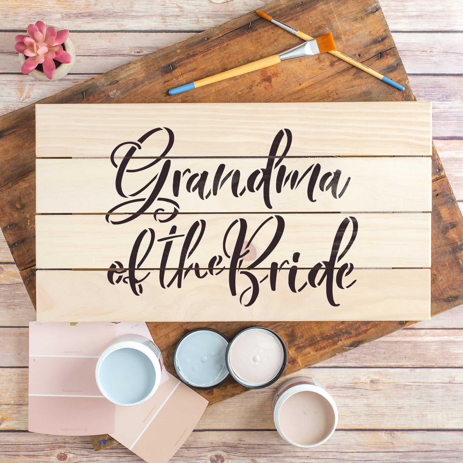 Grandma Of The Bride Stencil