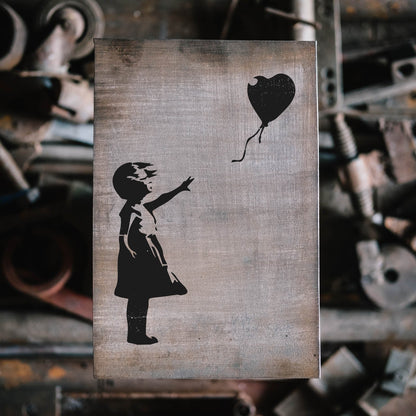 Girl With a Balloon Banksy Stencil