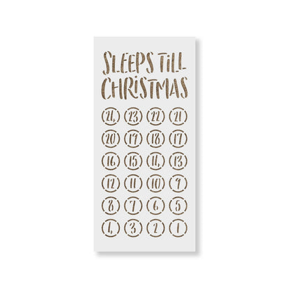 Sleeps Till Christmas Circles Stencil