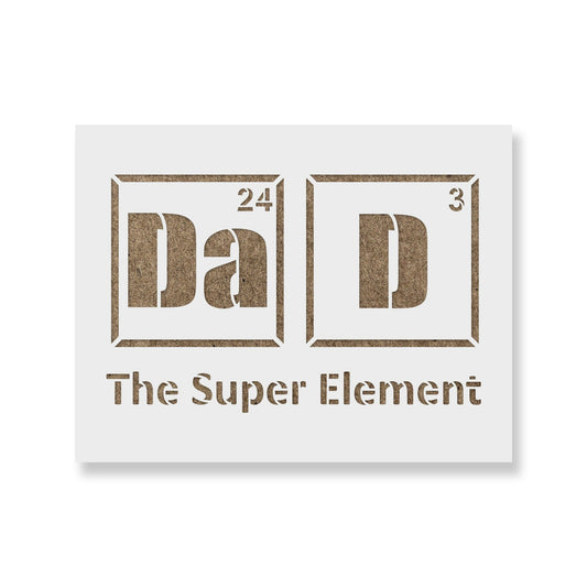 Dad Element Science Stencil