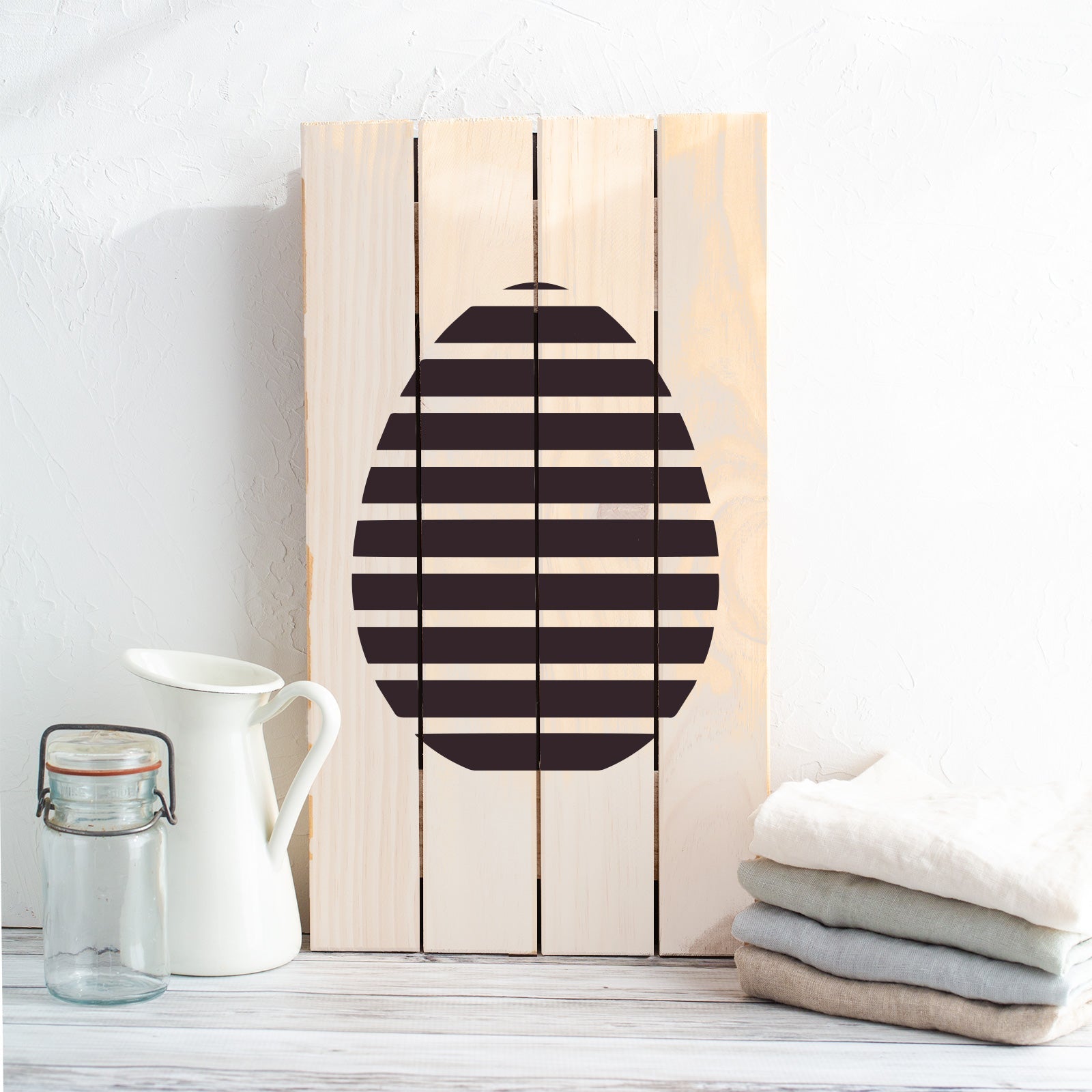 Easter Egg Stripes Stencil